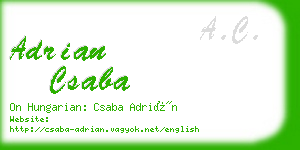 adrian csaba business card